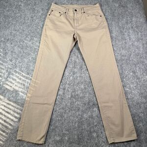 Mott Bow Jeans Mens 32x32  Beige Denim Slim Cotton Stretch